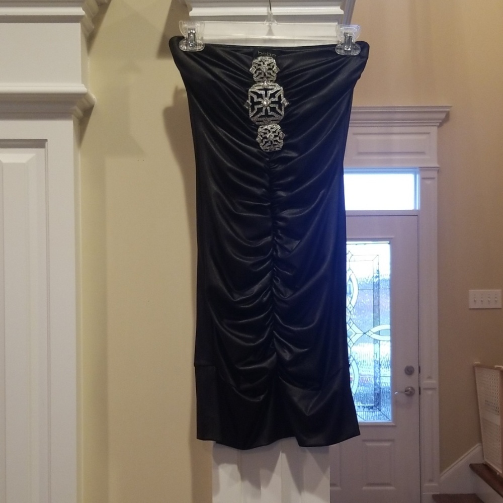 Bebe Strapless Black Dress Size XS